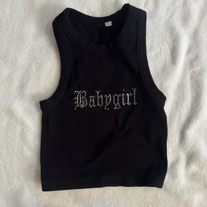 Like New Black Babygirl Tank Top